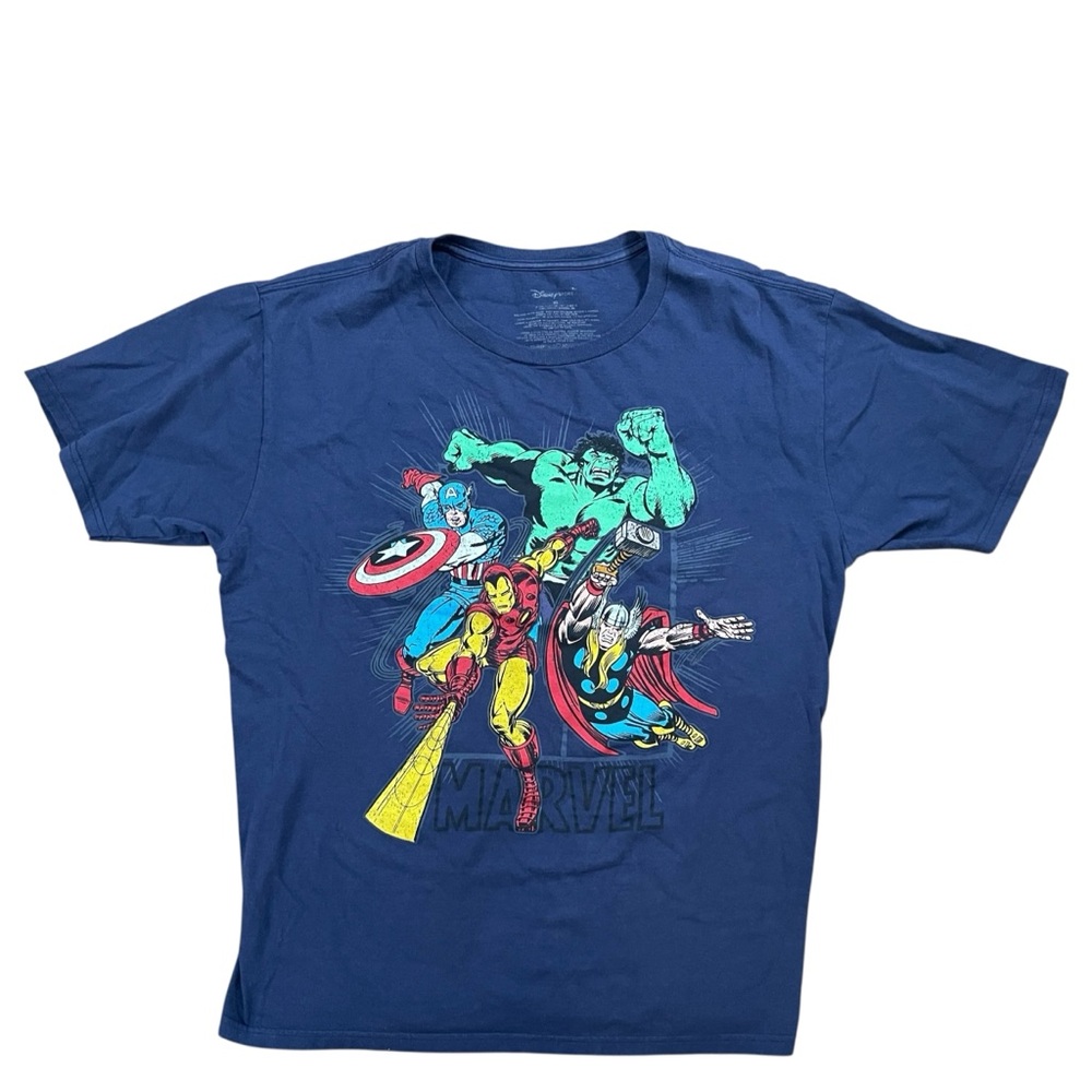 Marvel Avengers Graphic Tee Disney‎ Store Men’s XL Navy Superhero T-Shirt